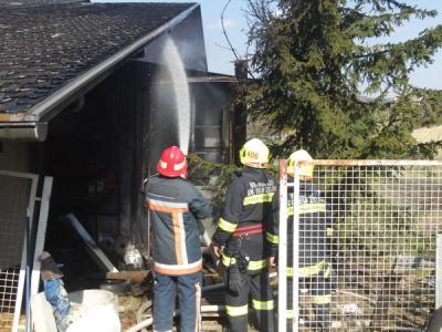 SVETI IVAN ZELINA: Po�ar kotlovnice tvrtke "Gotess" d.o.o.     "